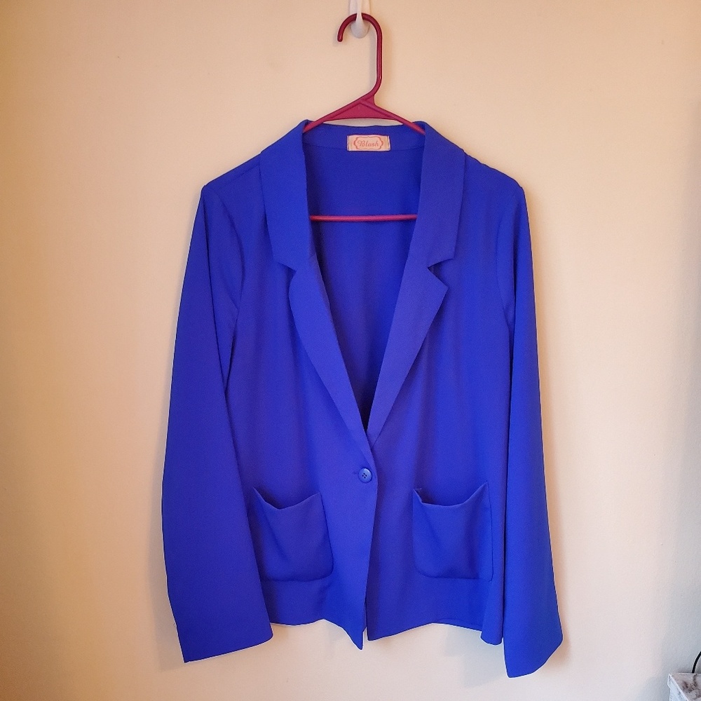 NWOT Bright Blue Casual Blazer
